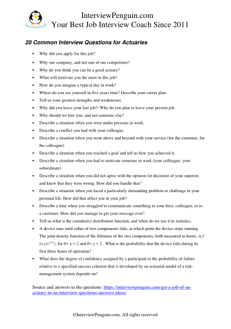 Entry level job interview questions