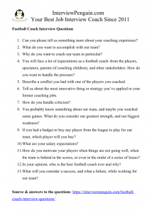 Top 13 Interview Questions & Answers for a Football Coach