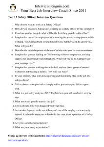construction safety officer interview questions and answers pdf download